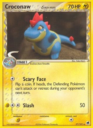 Croconaw (Delta Species) 27/101 - Dragon Frontiers - Poke-Collect