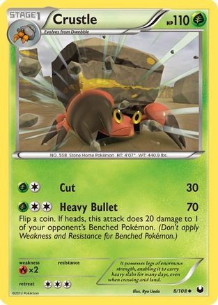 Crustle 8/108 - Dark Explorers Reverse Holofoil - Poke-Collect