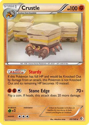 Crustle 85/149 - Boundaries Crossed Reverse Holofoil - Poke-Collect