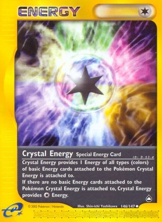 Crystal Energy 146/147 - Aquapolis Reverse Holofoil - Poke-Collect