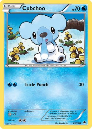 Cubchoo (29) 29/98 - Emerging Powers Reverse Holofoil - Poke-Collect