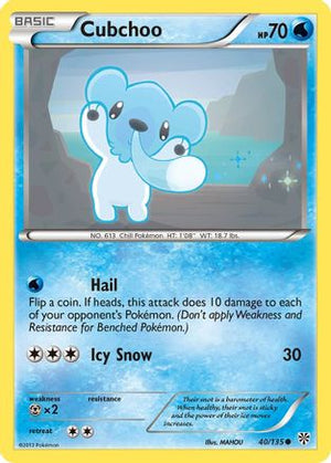 Cubchoo 40/135 - Plasma Storm - Poke-Collect