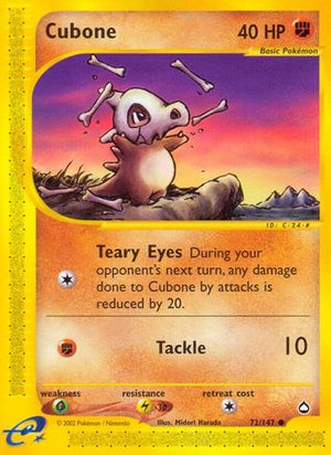 Cubone 72/147 - Aquapolis Reverse Holofoil - Poke-Collect
