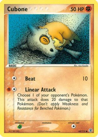 Cubone 60/112 - FireRed & LeafGreen Reverse Holofoil - Poke-Collect