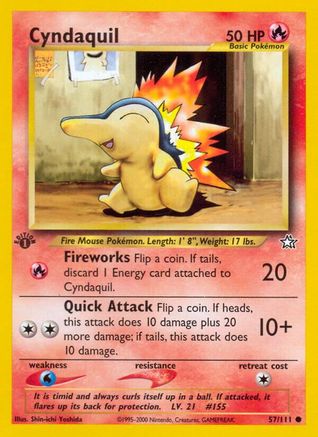 Cyndaquil (57) 57/111 - Neo Genesis Unlimited - Poke-Collect