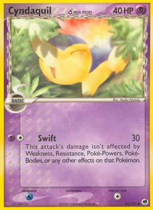 Cyndaquil (Delta Species) 45/101 - Dragon Frontiers - Poke-Collect
