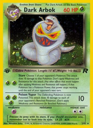 Dark Arbok (2) 2/82 - Team Rocket Unlimited Holofoil - Poke-Collect