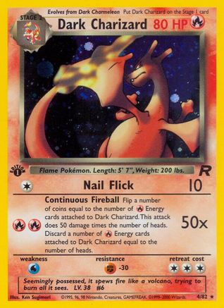 Dark Charizard (4) 4/82 - Team Rocket Unlimited Holofoil - Poke-Collect