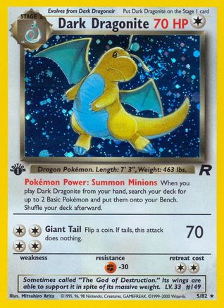 Dark Dragonite (5) 5/82 - Team Rocket 1st Edition Holofoil - Poke-Collect