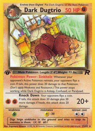 Dark Dugtrio (23) 23/82 - Team Rocket 1st Edition - Poke-Collect