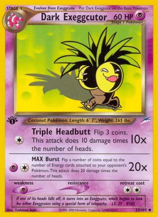 Dark Exeggcutor 33/105 - Neo Destiny Unlimited - Poke-Collect