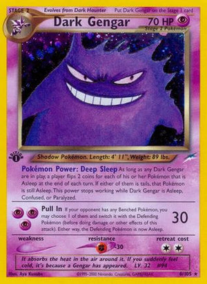 Dark Gengar 6/105 - Neo Destiny 1st Edition Holofoil - Poke-Collect