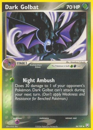 Dark Golbat 34/109 - Team Rocket Returns - Poke-Collect
