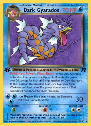 Dark Gyarados (25) 25/82 - Team Rocket Unlimited - Poke-Collect