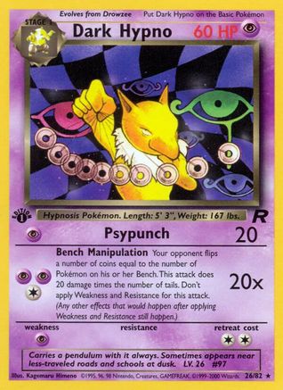 Dark Hypno (26) 26/82 - Team Rocket 1st Edition - Poke-Collect