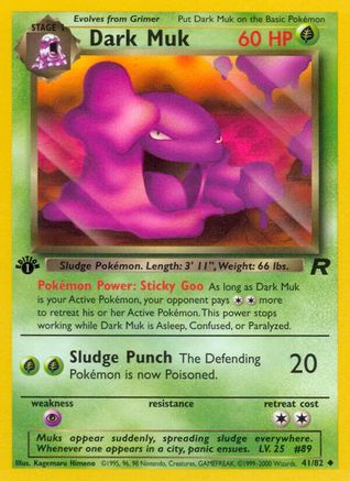 Dark Muk 41/82 - Team Rocket 1st Edition - Poke-Collect
