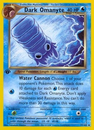 Dark Omanyte 37/105 - Neo Destiny Unlimited - Poke-Collect