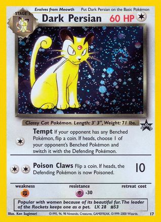 Dark Persian 17/53 - WoTC Promo Holofoil - Poke-Collect