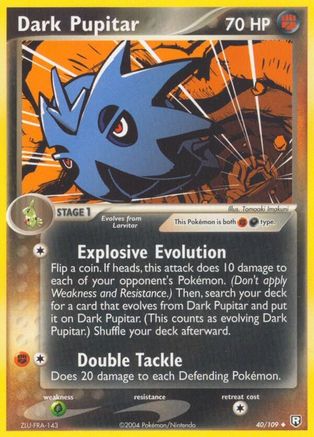 Dark Pupitar - 040/109 40/109 - Team Rocket Returns Reverse Holofoil - Poke-Collect