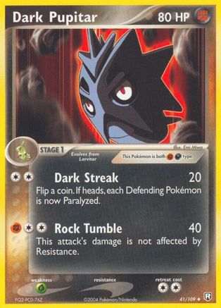 Dark Pupitar - 041/109 41/109 - Team Rocket Returns - Poke-Collect