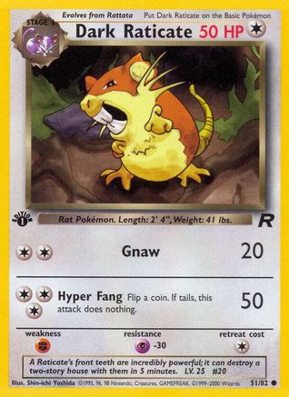 Dark Raticate 51/82 - Team Rocket Unlimited - Poke-Collect
