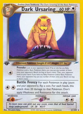 Dark Ursaring 21/105 - Neo Destiny Unlimited - Poke-Collect