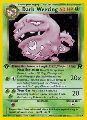 Dark Weezing (14) 14/82 - Team Rocket Unlimited Holofoil - Poke-Collect