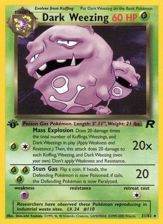Dark Weezing (31) 31/82 - Team Rocket Unlimited - Poke-Collect