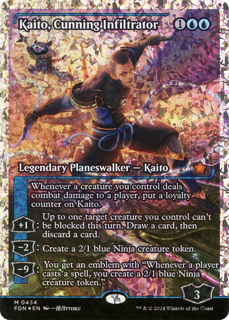 Kaito, Cunning Infiltrator (FDN-434) - Foundations: (Showcase) Foil - Poke-Collect