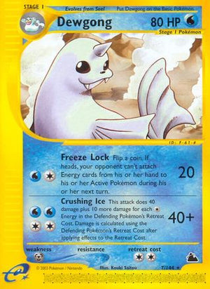 Dewgong (7) 7/144 - Skyridge Reverse Holofoil - Poke-Collect