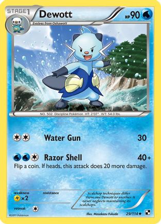 Dewott (29) 29/114 - Black and White Reverse Holofoil - Poke-Collect