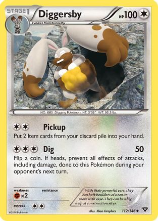 Diggersby 112/146 - XY Base Set Reverse Holofoil - Poke-Collect