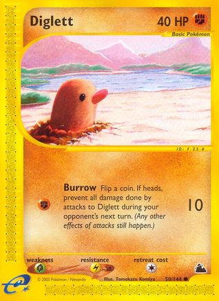 Diglett 50/144 - Skyridge Reverse Holofoil - Poke-Collect