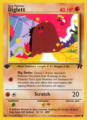 Diglett 52/82 - Team Rocket Unlimited - Poke-Collect