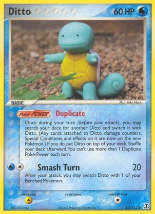 Ditto - 040/113 (Squirtle) 40/113 - Delta Species Reverse Holofoil - Poke-Collect