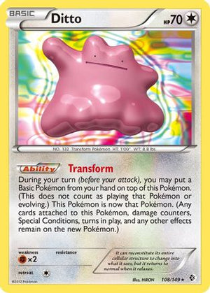 Ditto 108/149 - Boundaries Crossed Reverse Holofoil - Poke-Collect