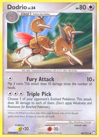 Dodrio 46/123 - Mysterious Treasures Reverse Holofoil - Poke-Collect