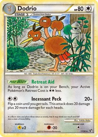 Dodrio 11/90 - Undaunted Reverse Holofoil - Poke-Collect