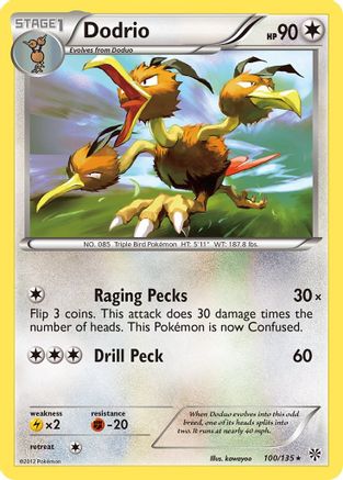 Dodrio 100/135 - Plasma Storm Reverse Holofoil - Poke-Collect