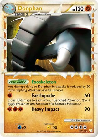 Donphan (Prime) 107/123 - HeartGold SoulSilver Holofoil - Poke-Collect