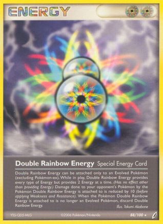 Double Rainbow Energy 88/100 - Crystal Guardians Reverse Holofoil - Poke-Collect