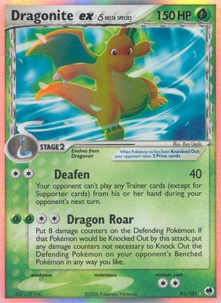 Dragonite ex (Delta Species) 91/101 - Dragon Frontiers Holofoil - Poke-Collect