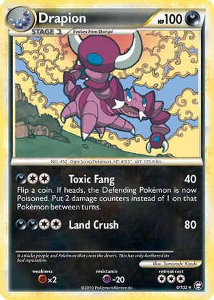 Drapion 4/102 - Triumphant Reverse Holofoil - Poke-Collect