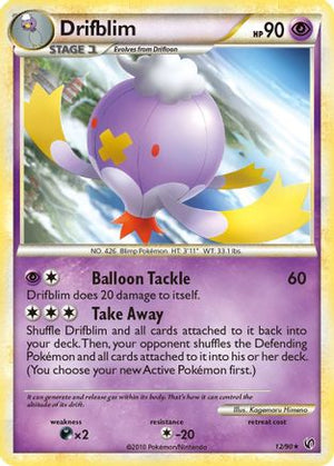 Drifblim 12/90 - Undaunted Reverse Holofoil - Poke-Collect