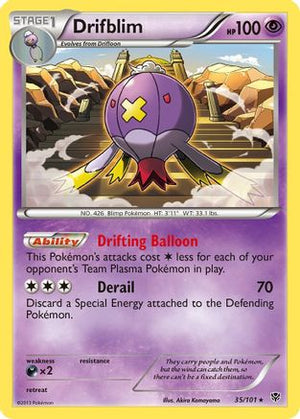 Drifblim 35/101 - Plasma Blast Reverse Holofoil - Poke-Collect