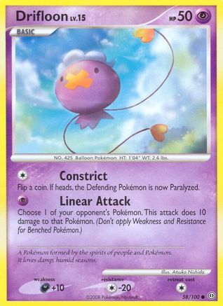 Drifloon 58/100 - Stormfront Reverse Holofoil - Poke-Collect