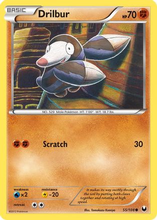 Drilbur 55/108 - Dark Explorers Reverse Holofoil - Poke-Collect
