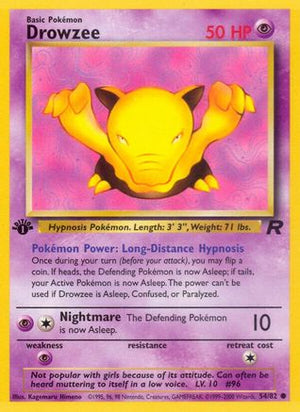 Drowzee 54/82 - Team Rocket 1st Edition - Poke-Collect