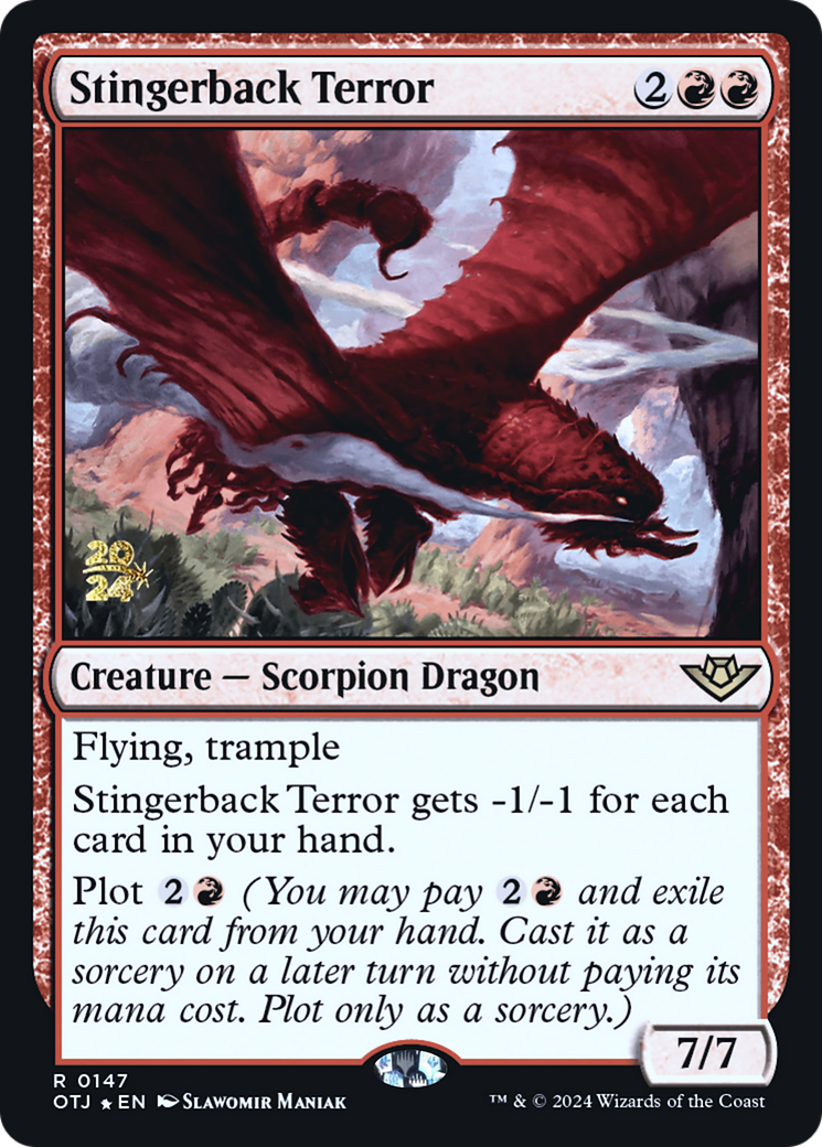 Stingerback Terror (PRE-147) - Outlaws of Thunder Junction Promos Foil - Poke-Collect