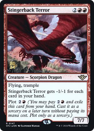 Stingerback Terror (PRE-147) - Outlaws of Thunder Junction Promos Foil - Poke-Collect